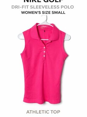 Nike Women’s Sleeveless Polo Tank - Bright Pink